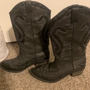 Black Coconuts Cowboy Boots